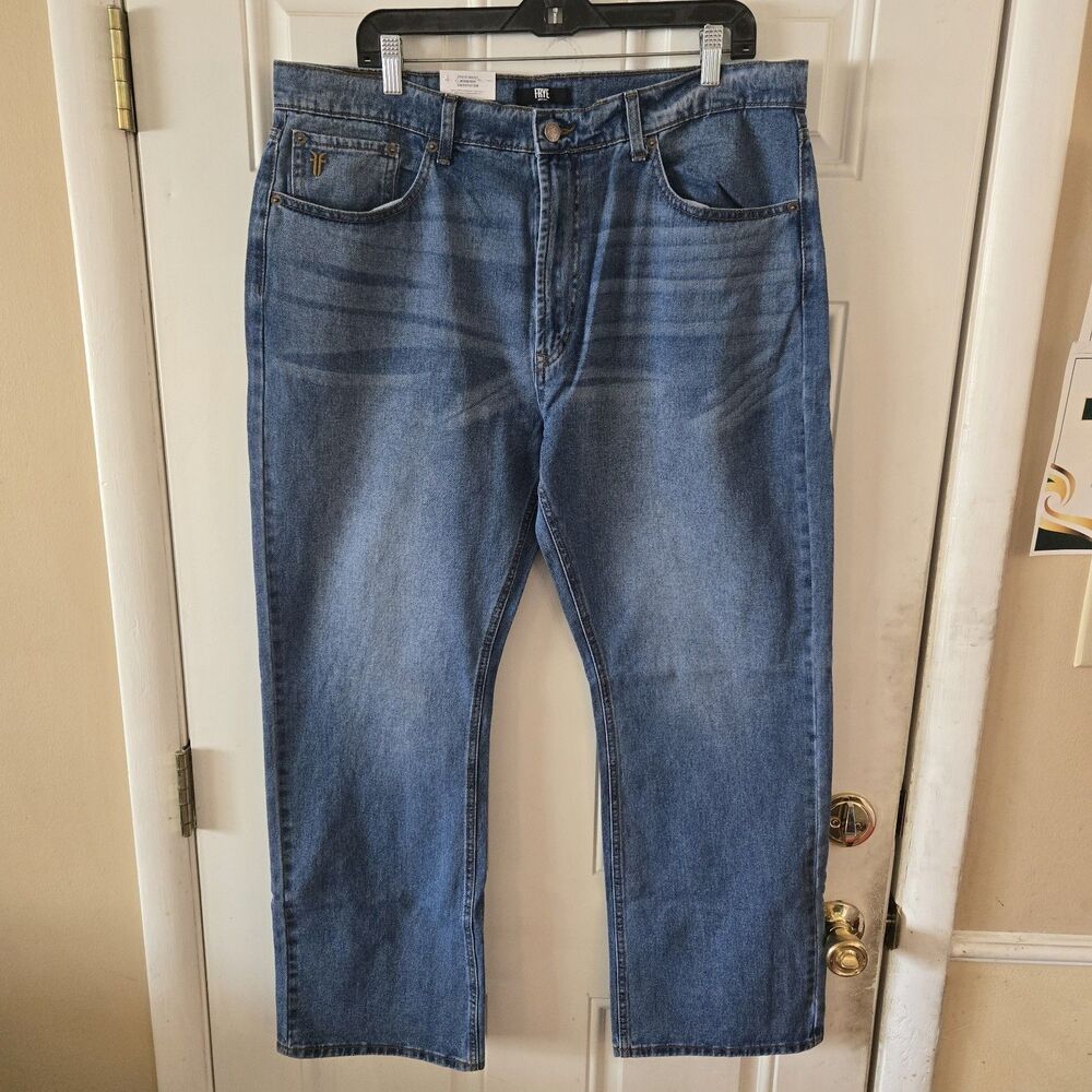 Frye Men's Slim Bootcut 5-Pocket 100% Cotton Denim Jeans Size 38x30 NWT Blue